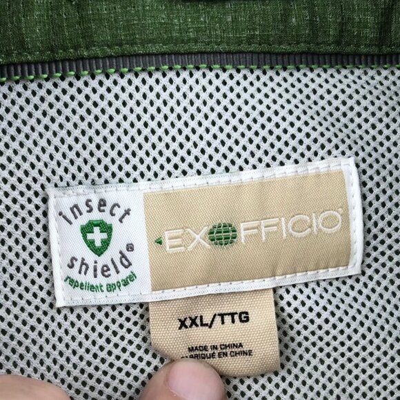 ExOfficio Men's Fishing Shirt Size XXL Long Sleeve Insect Shield Outdoors Hiking - Picture 5 of 13